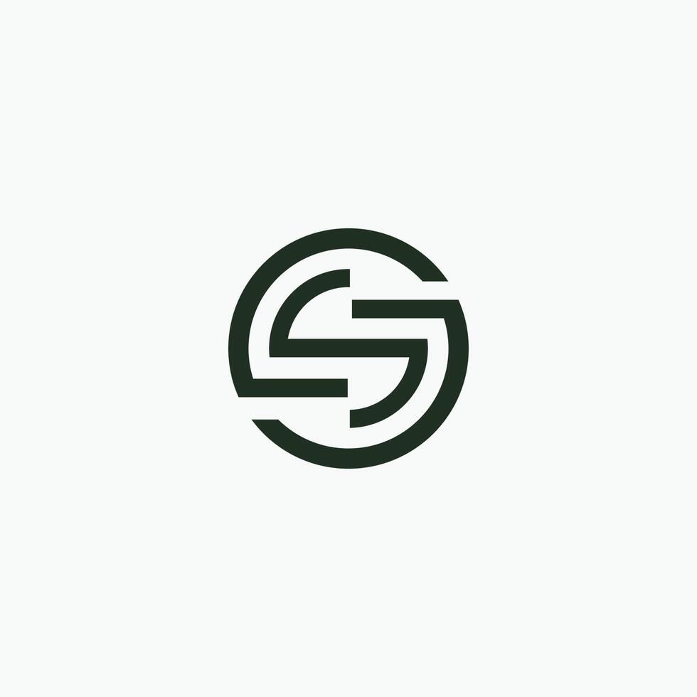 Initial letter sg logo or gs logo vector design template