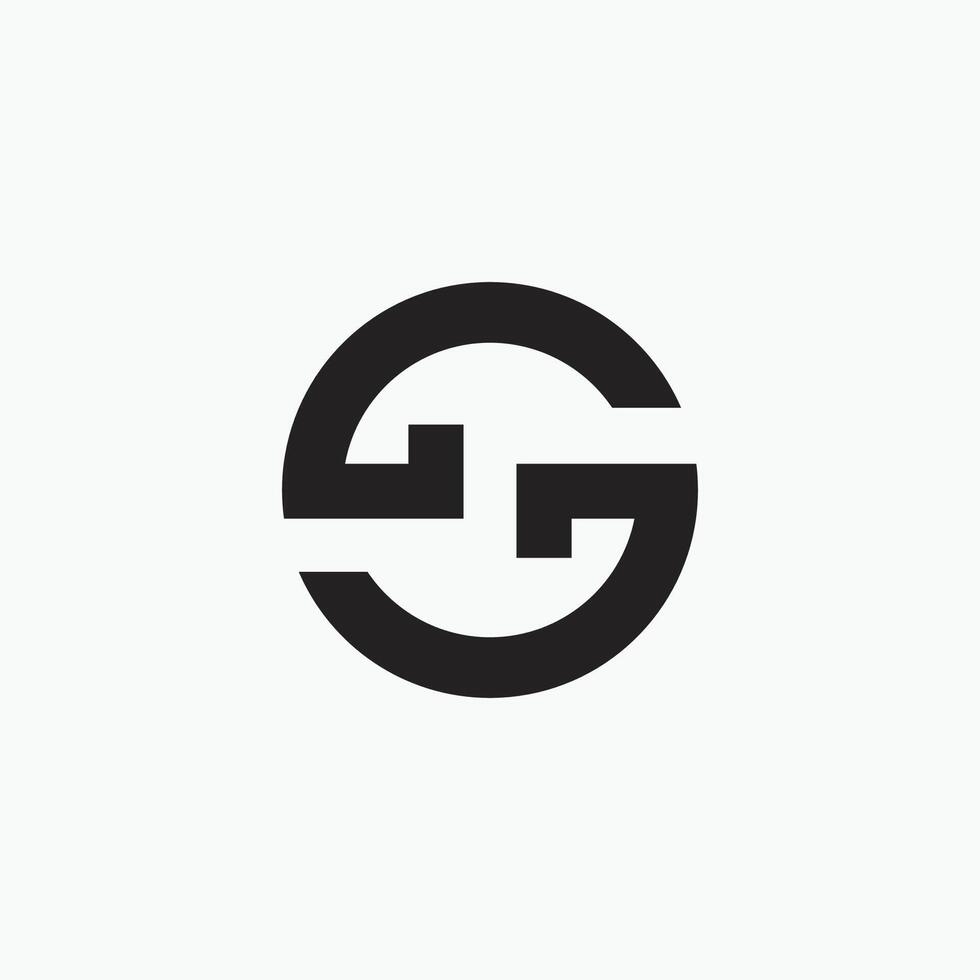 Initial letter sg logo or gs logo vector design template