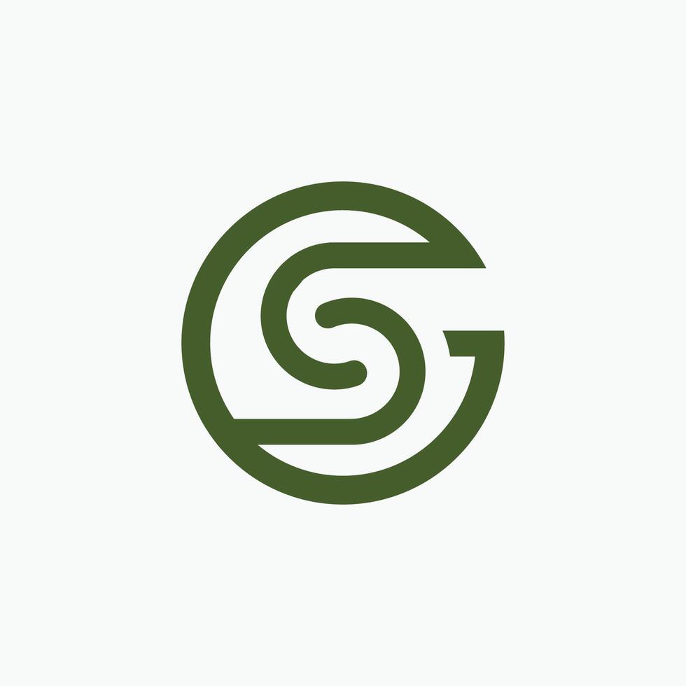 Initial letter sg logo or gs logo vector design template