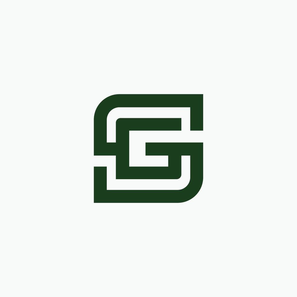 Initial letter sg logo or gs logo vector design template