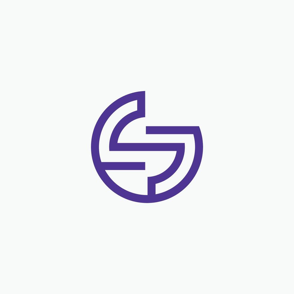 Initial letter sg logo or gs logo vector design template