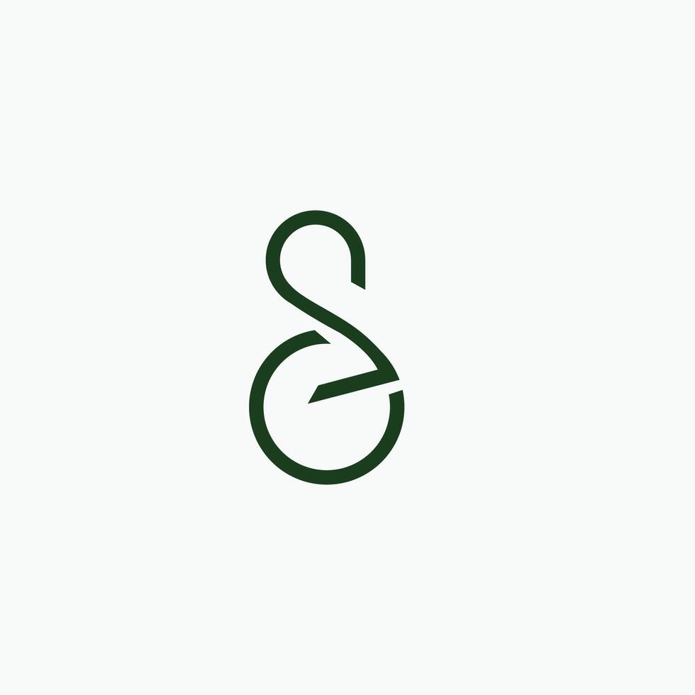 Initial letter sg logo or gs logo vector design template