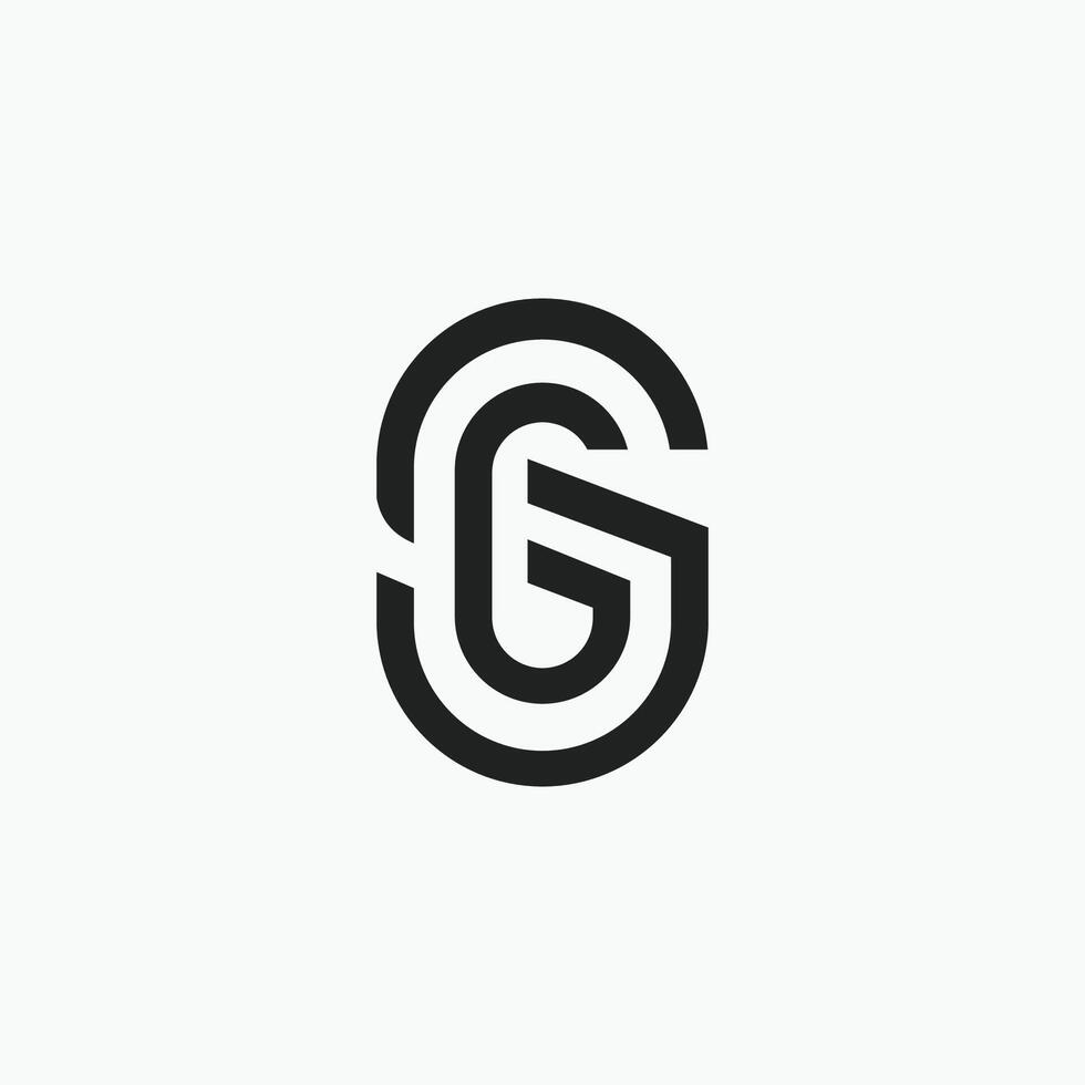 Initial letter sg logo or gs logo vector design template