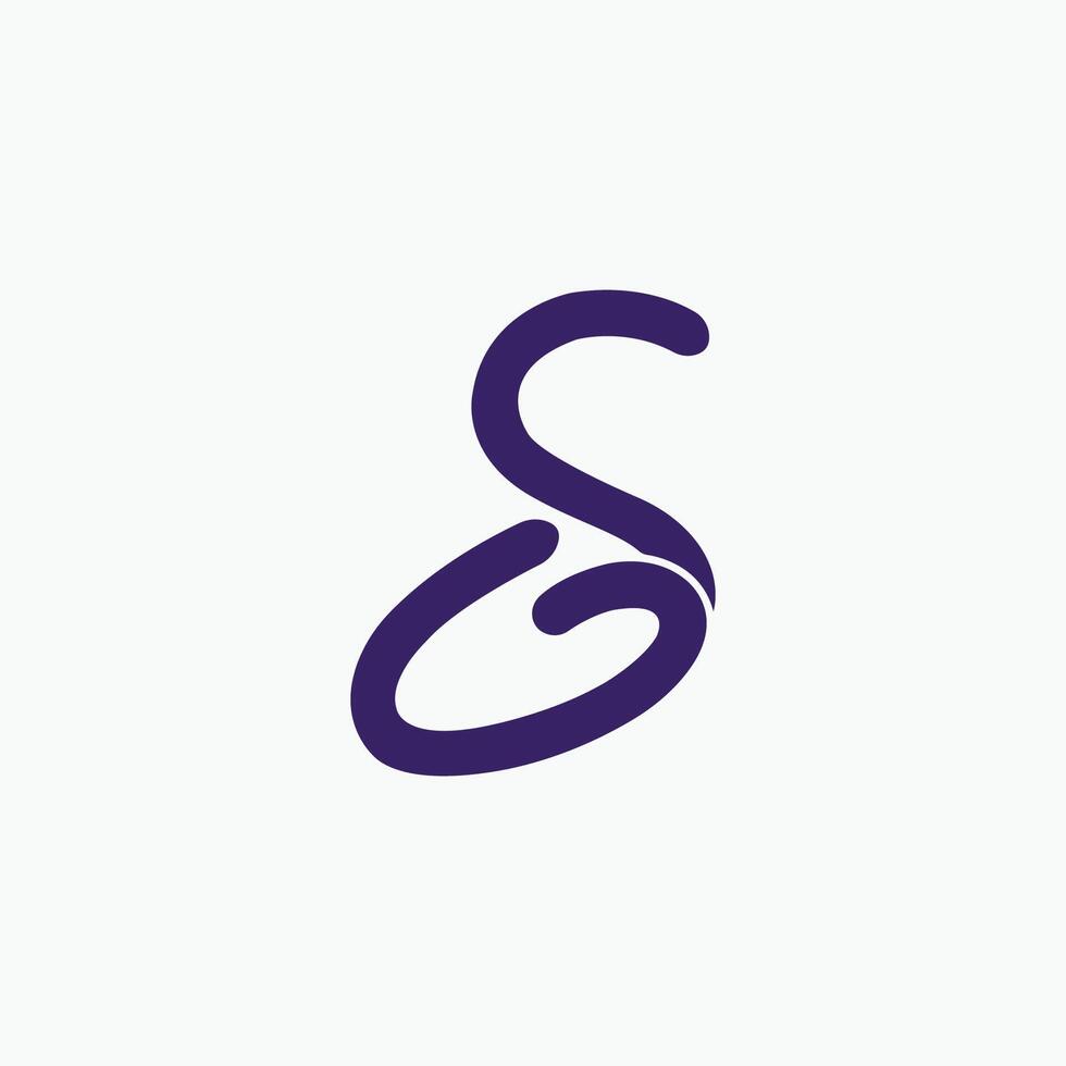 Initial letter sg logo or gs logo vector design template