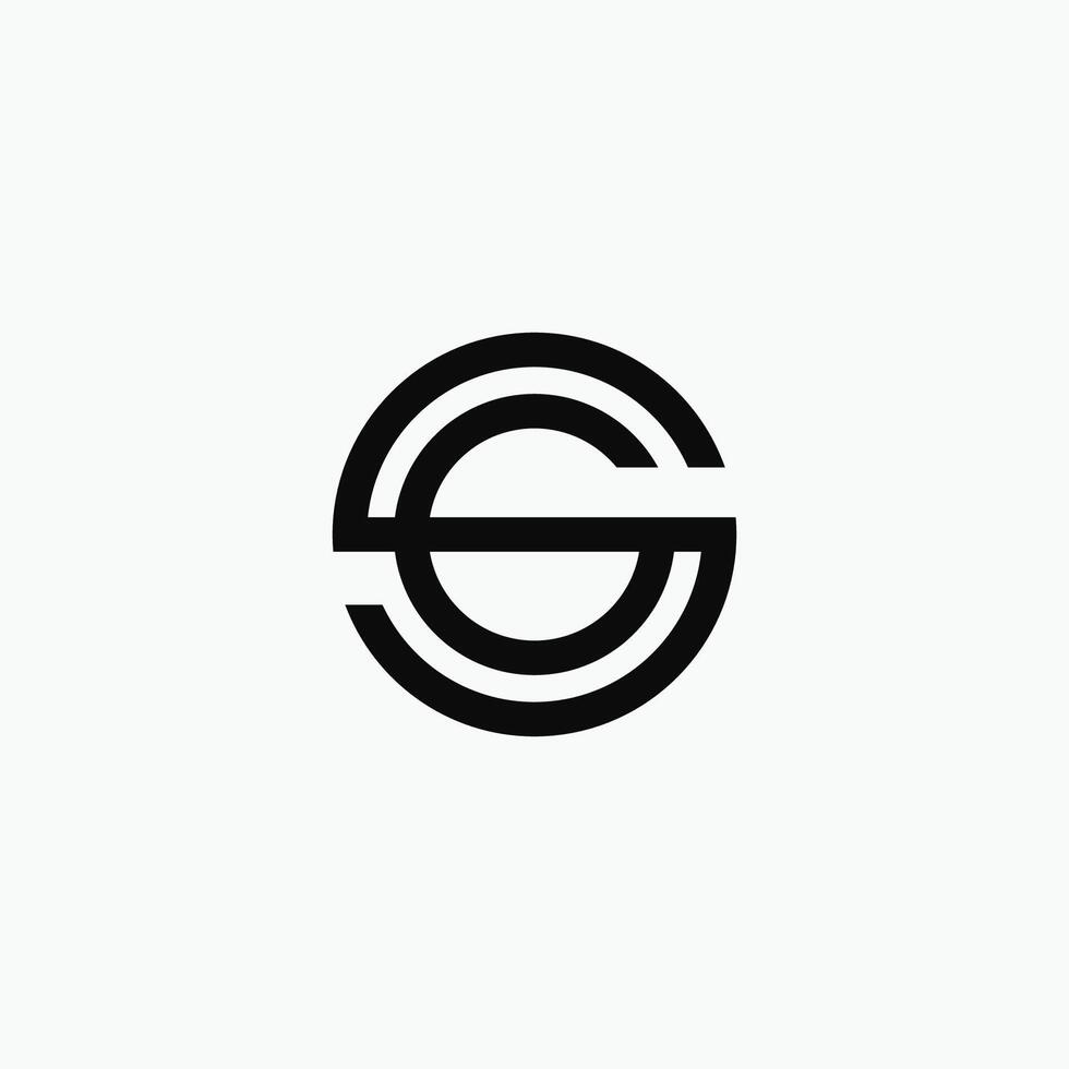Initial letter sg logo or gs logo vector design template
