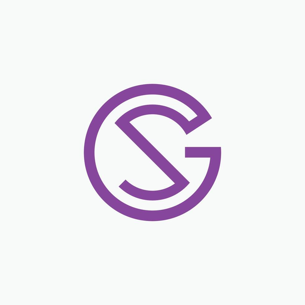 Initial letter sg logo or gs logo vector design template