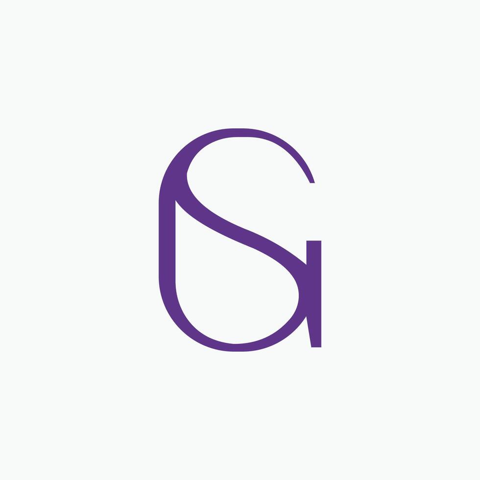 Initial letter sg logo or gs logo vector design template