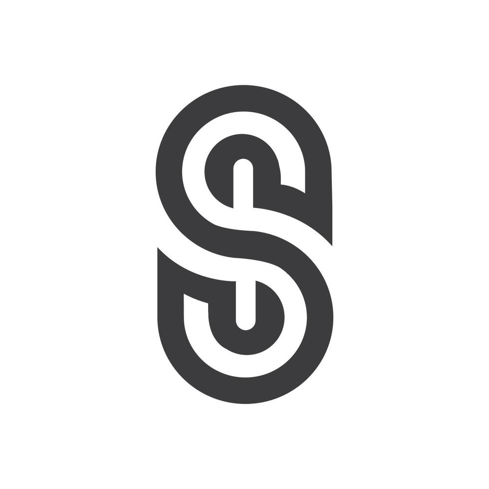 Creative abstract letter fs logo design. Linked letter sf logo design. vector