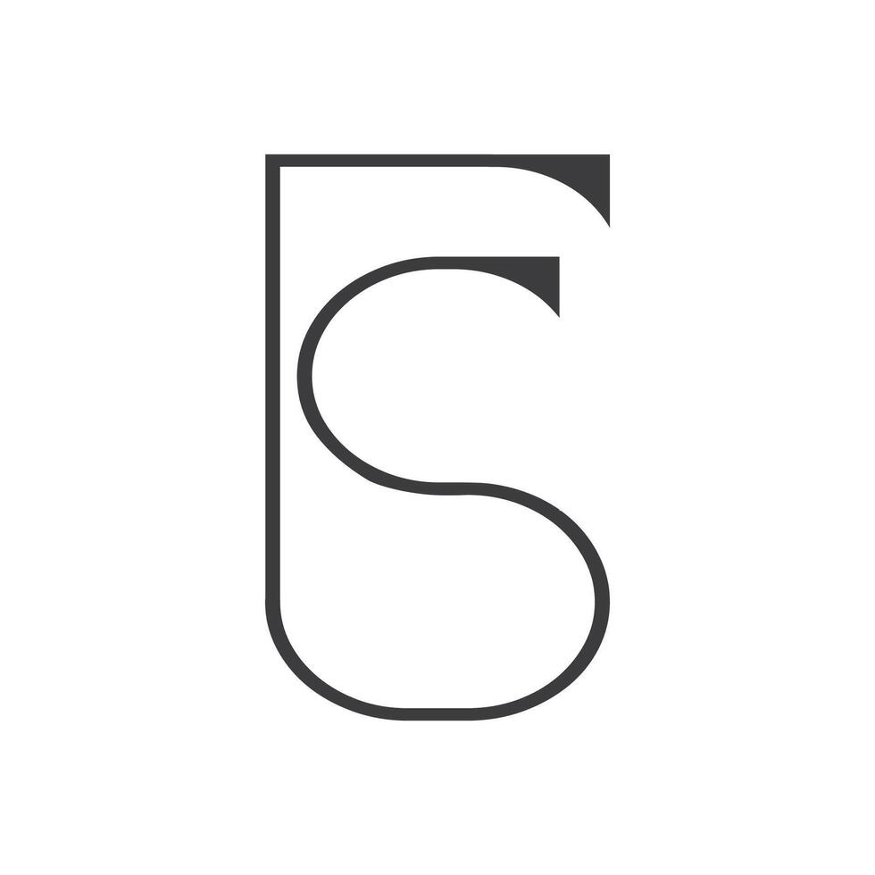 creativo resumen letra fs logo diseño. vinculado letra sf logo diseño. vector