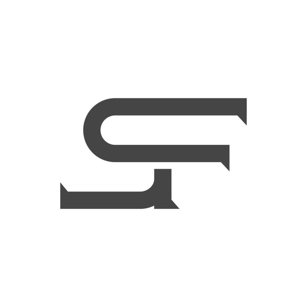 Creative abstract letter fs logo design. Linked letter sf logo design. vector
