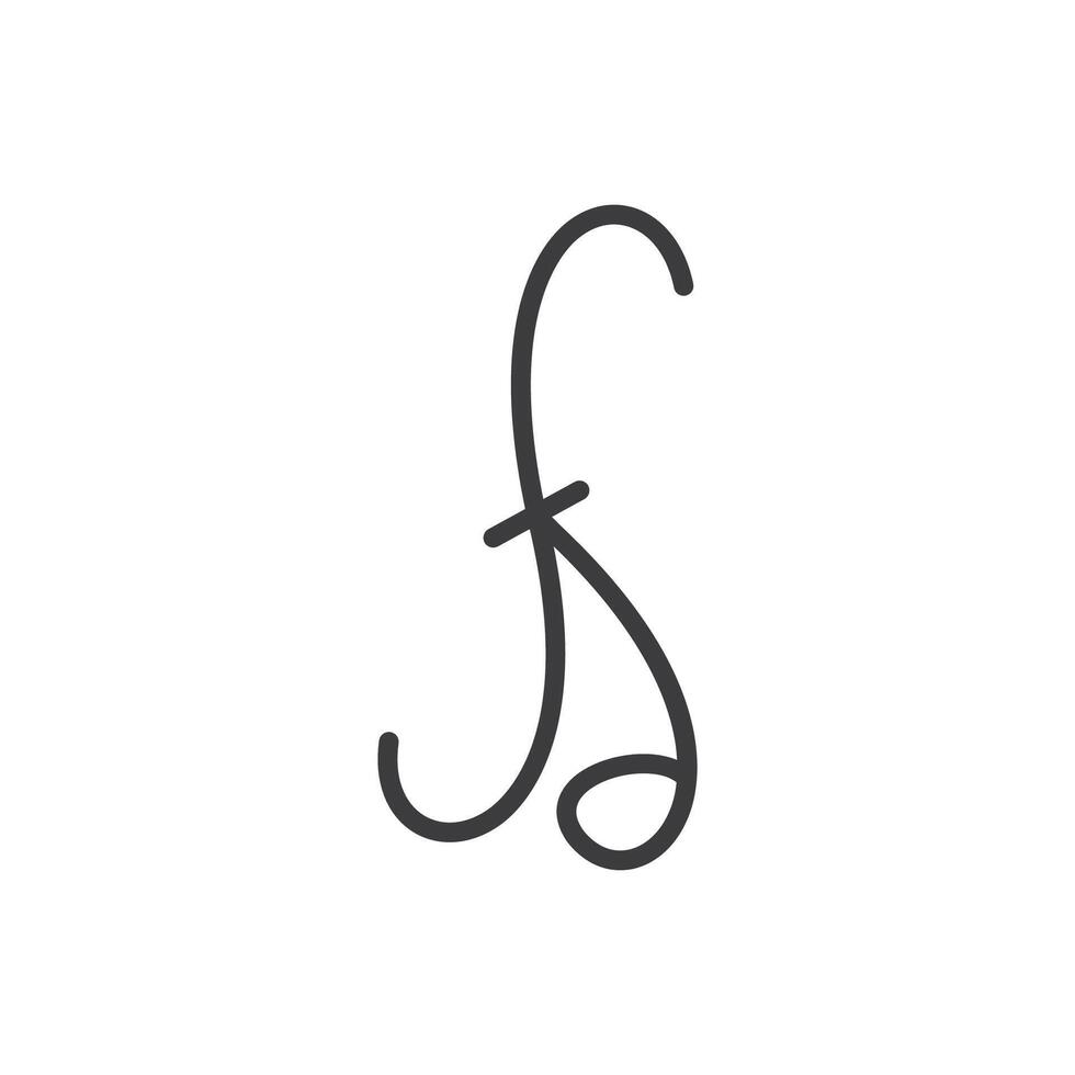 Creative abstract letter fs logo design. Linked letter sf logo design. vector