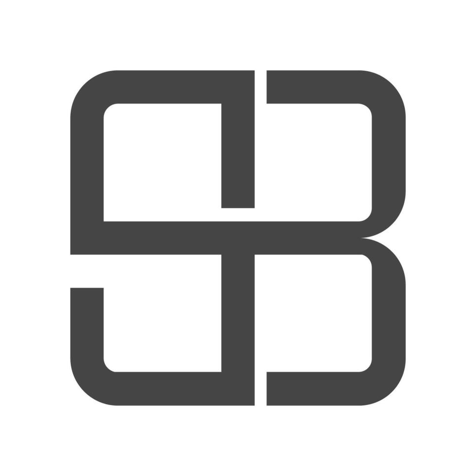 Alphabet Initials logo BS, SB, S and B vector