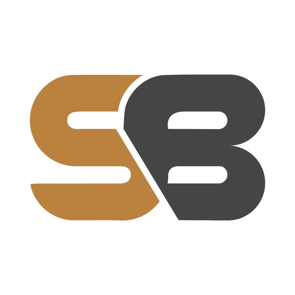 Alphabet Initials logo BS, SB, S and B vector