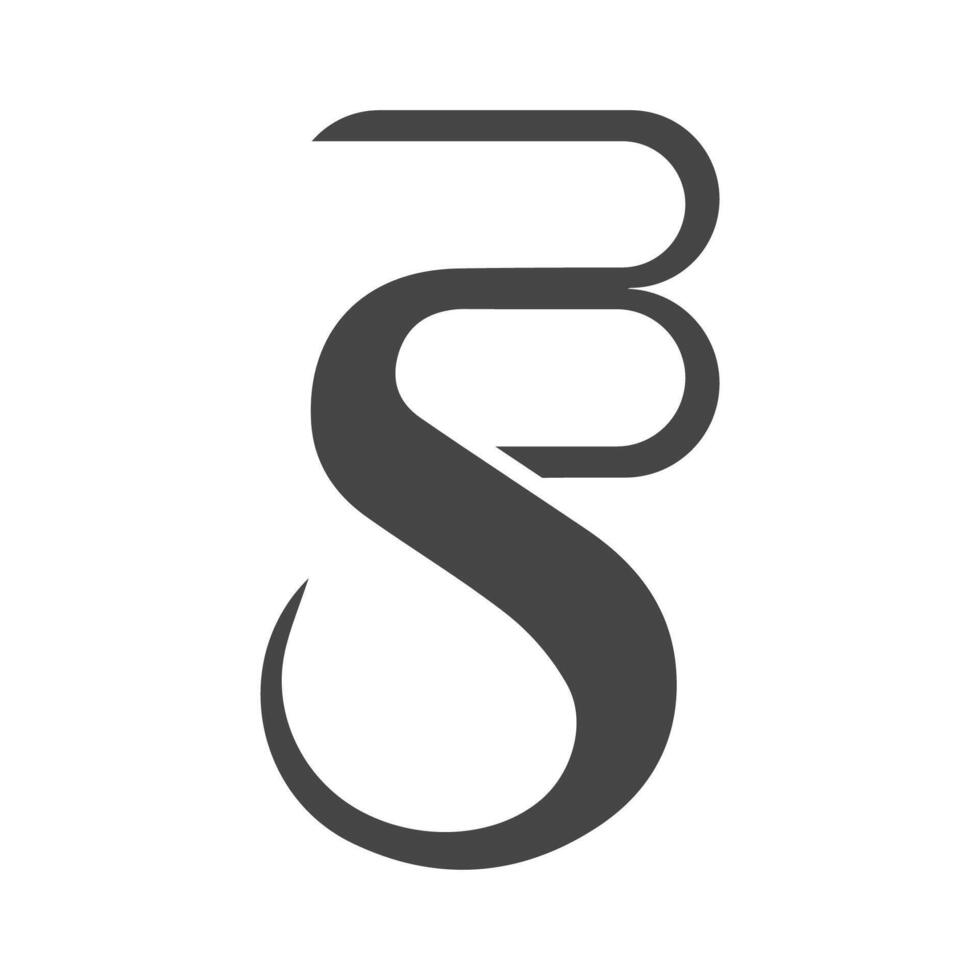Alphabet Initials logo BS, SB, S and B vector