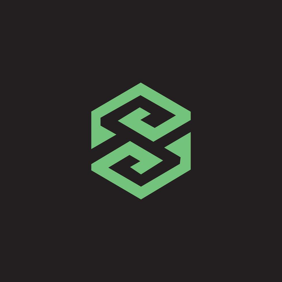 Initial letter s logo or ss logo vector design template