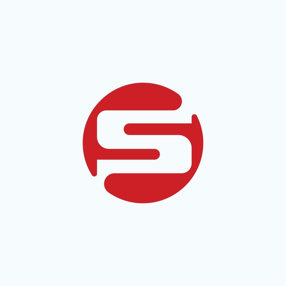 Initial letter s logo or ss logo vector design template