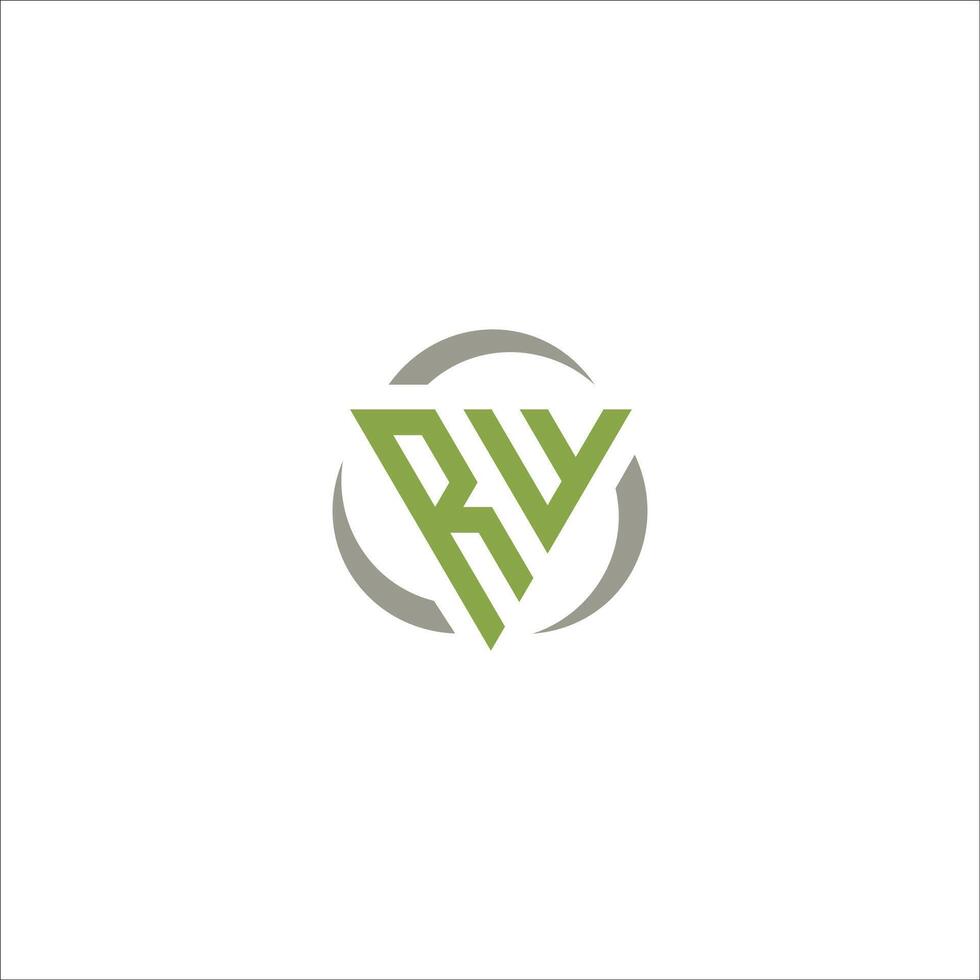 Initial letter wr or rw logo vector design template