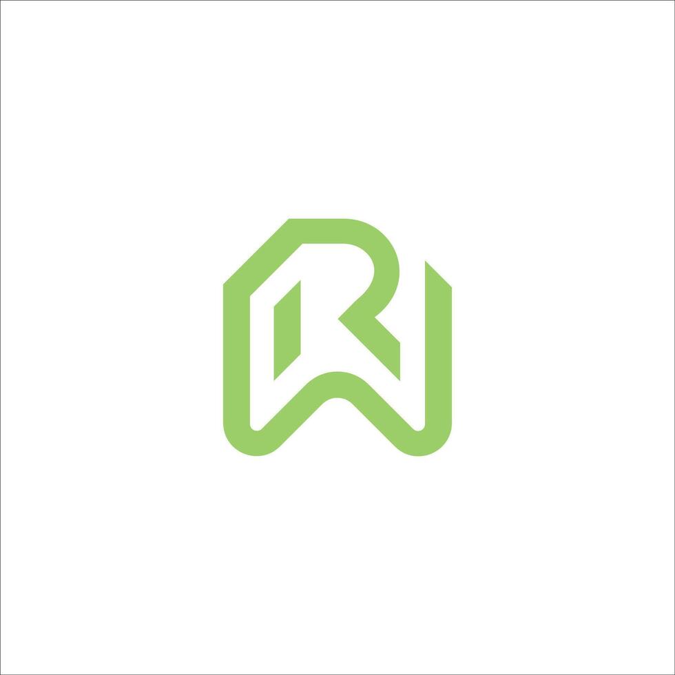 inicial letra wr o rw logo vector diseño modelo