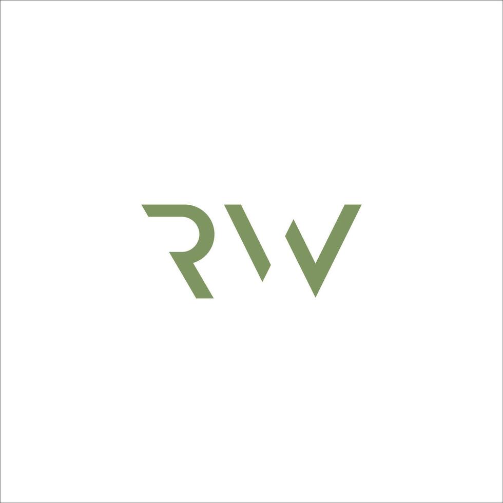 Initial letter wr or rw logo vector design template