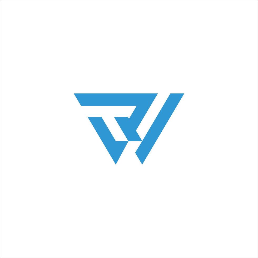 Initial letter wr or rw logo vector design template