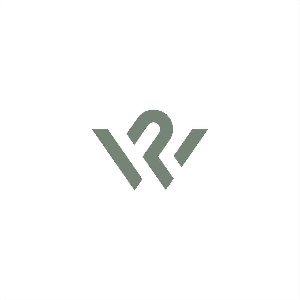 Initial letter wr or rw logo vector design template