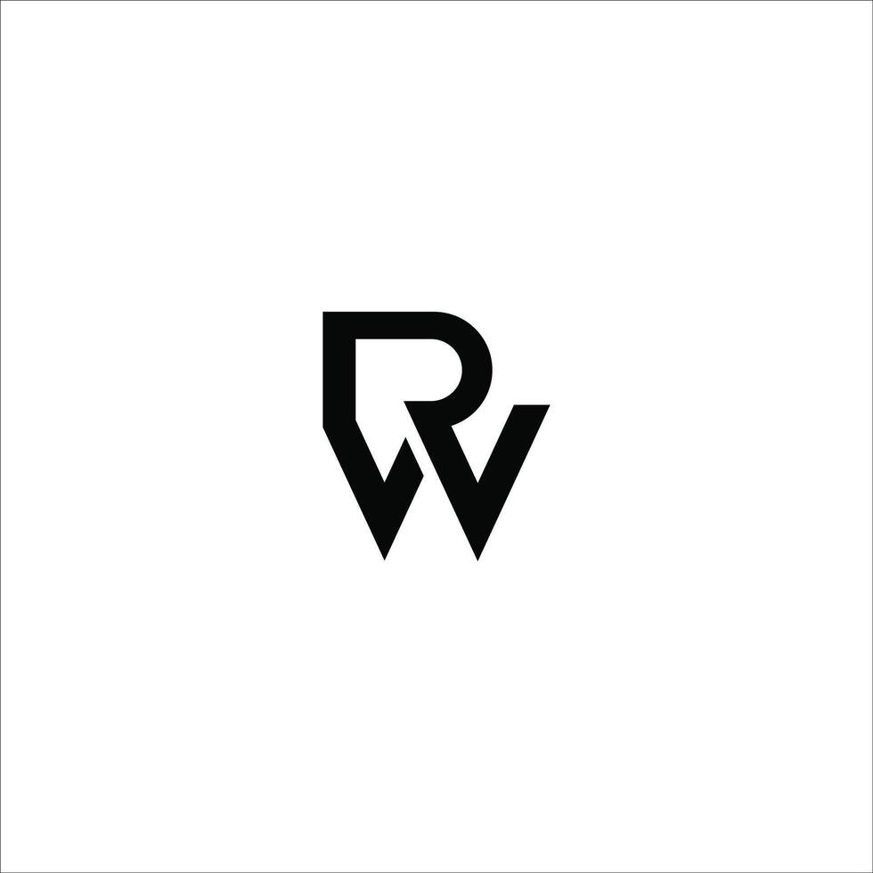 Initial letter wr or rw logo vector design template