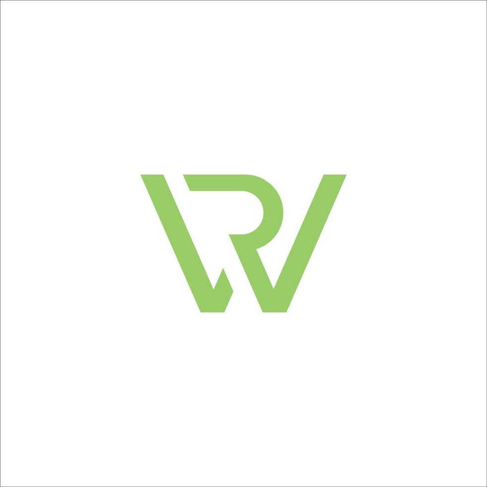 Initial letter wr or rw logo vector design template