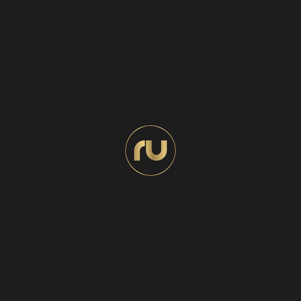 Alphabet Initials logo UR, RU, U and R vector