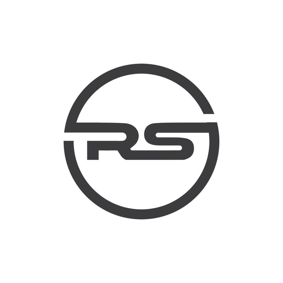 Initial letter rs logo or sr logo vector design template