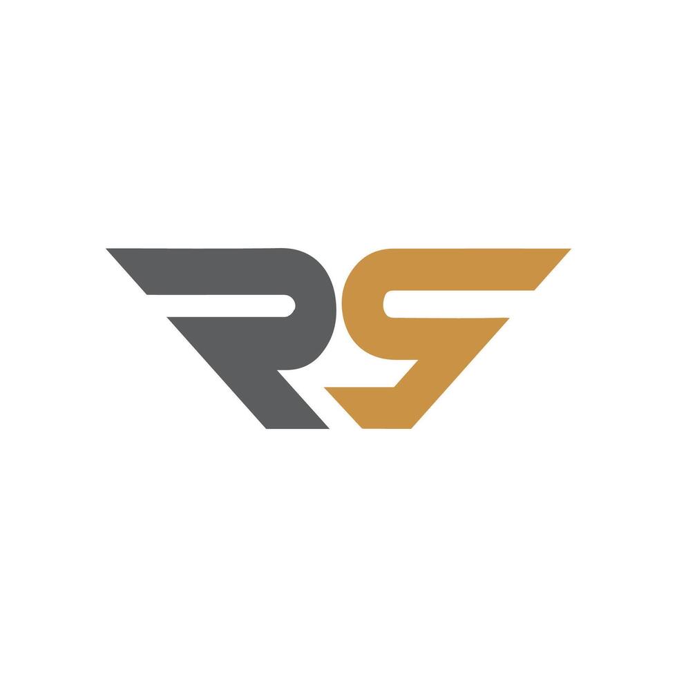 Initial letter rs logo or sr logo vector design template