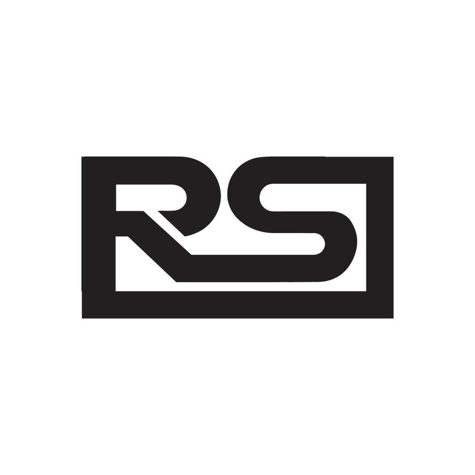 Initial letter rs logo or sr logo vector design template