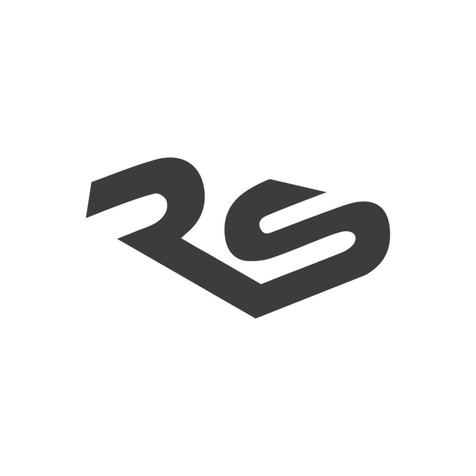 Initial letter rs logo or sr logo vector design template