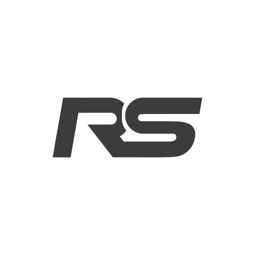 Initial letter rs logo or sr logo vector design template