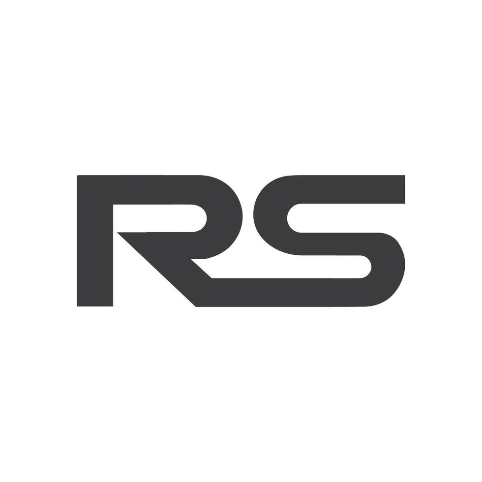 Initial letter rs logo or sr logo vector design template