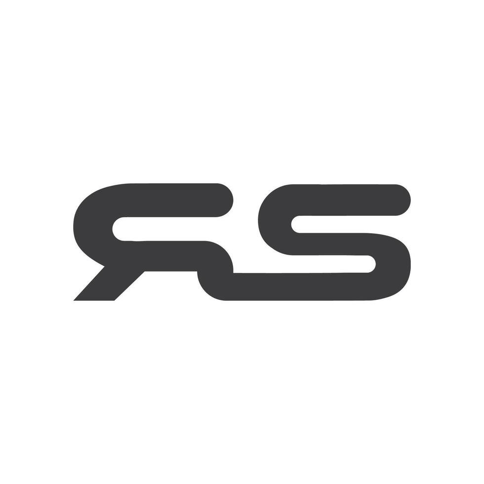 Initial letter rs logo or sr logo vector design template