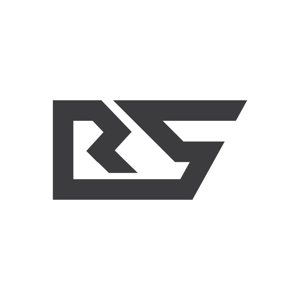 Initial letter rs logo or sr logo vector design template