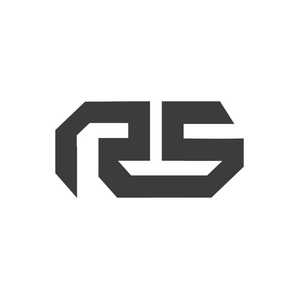Initial letter rs logo or sr logo vector design template