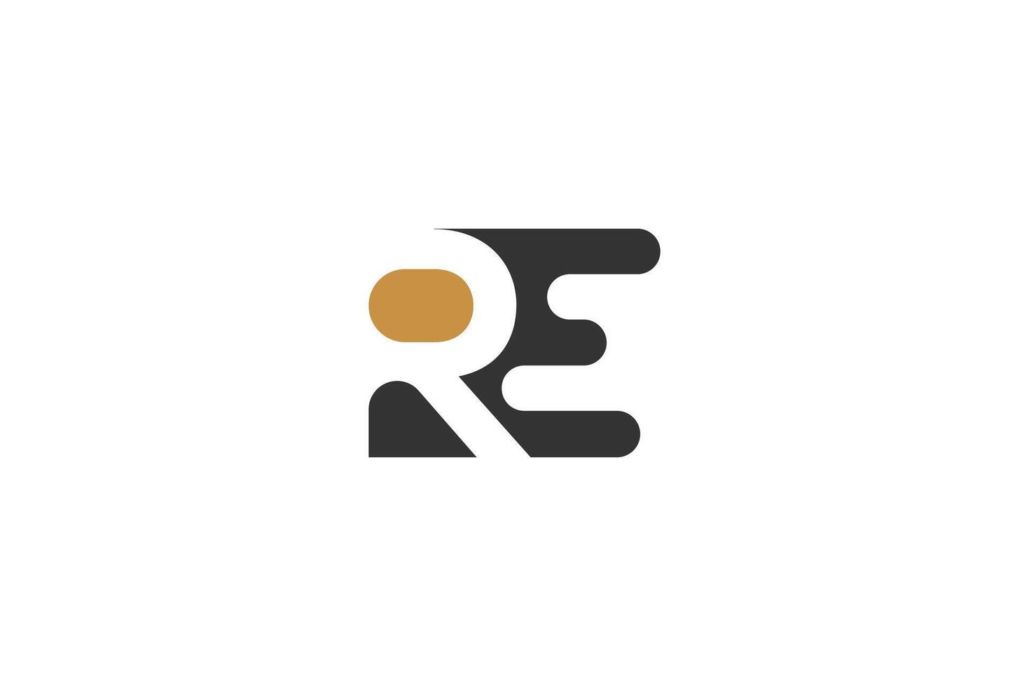Alphabet letters Initials Monogram logo ER, RE, E and R vector
