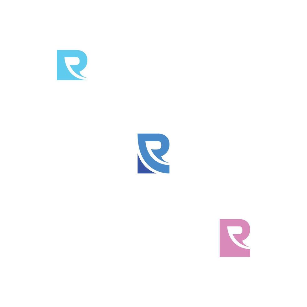 R or RR logo and icon design vector