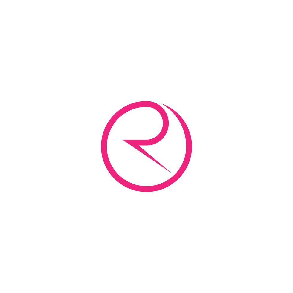 R or RR logo and icon design vector