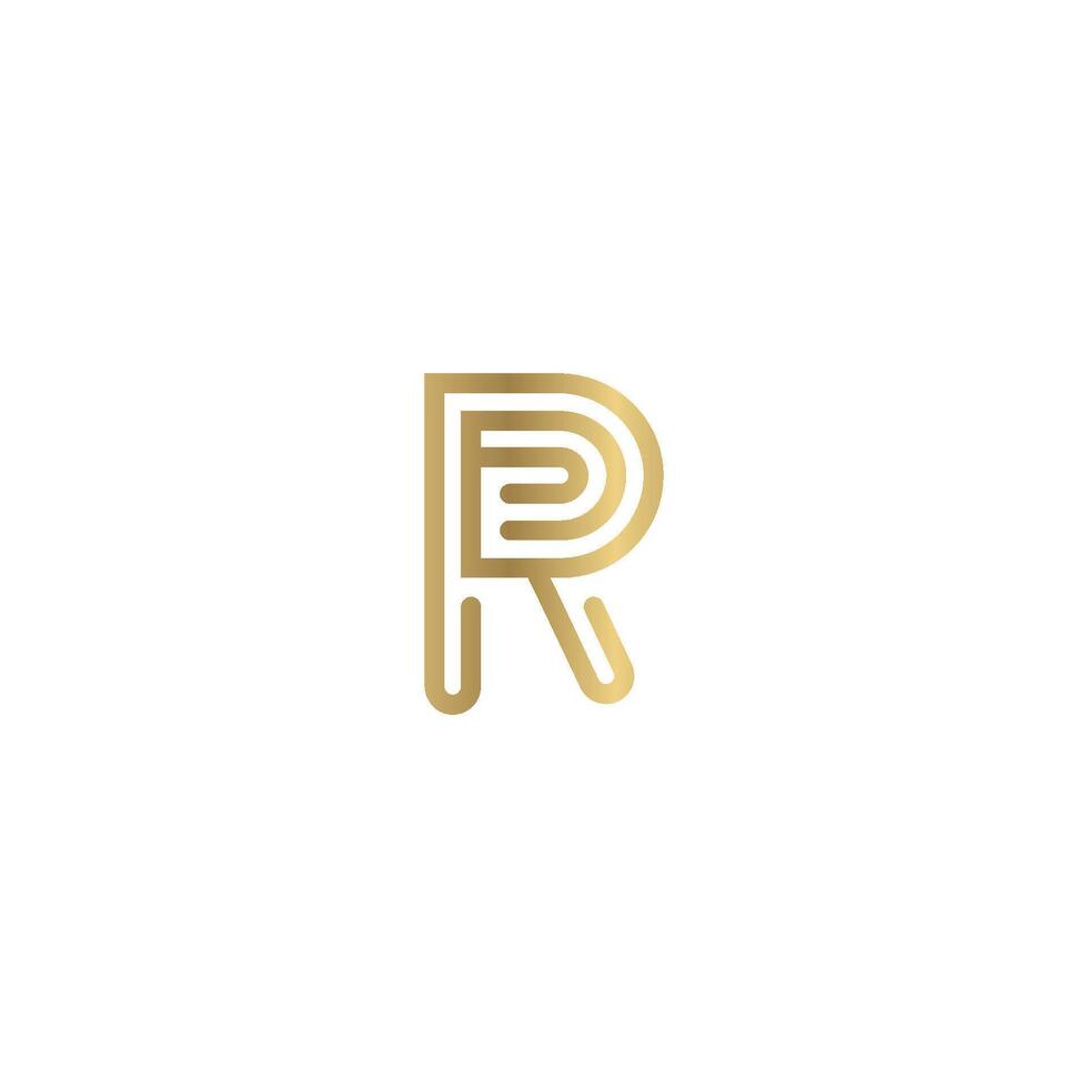 R or RR logo and icon design vector