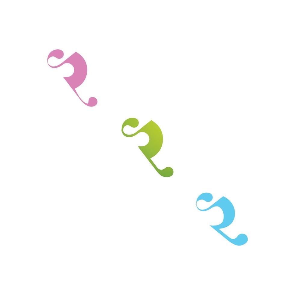 R or RR logo and icon design vector