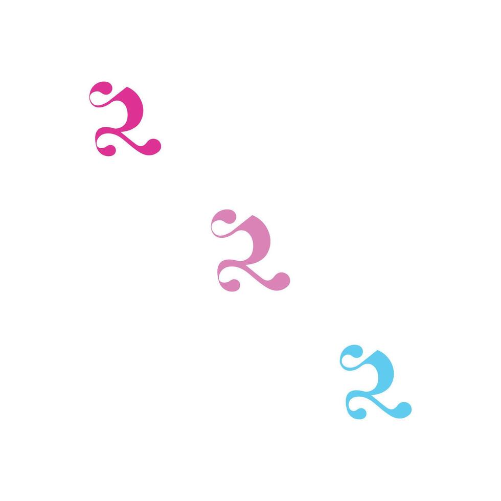 R or RR logo and icon design vector