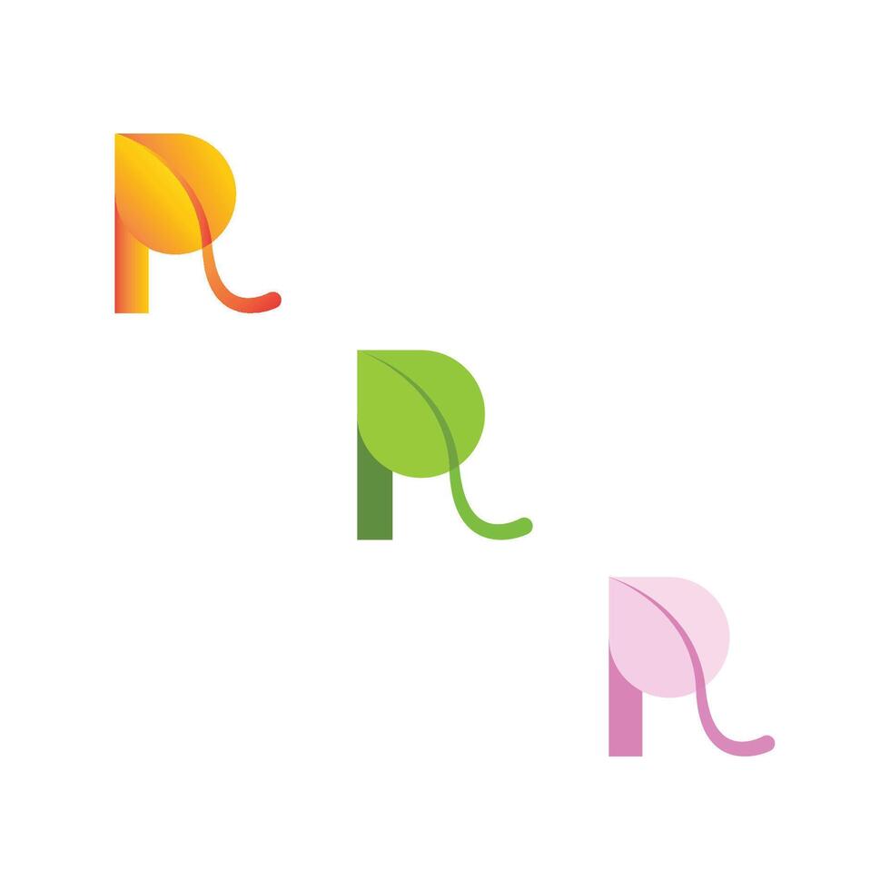 R or RR logo and icon design vector