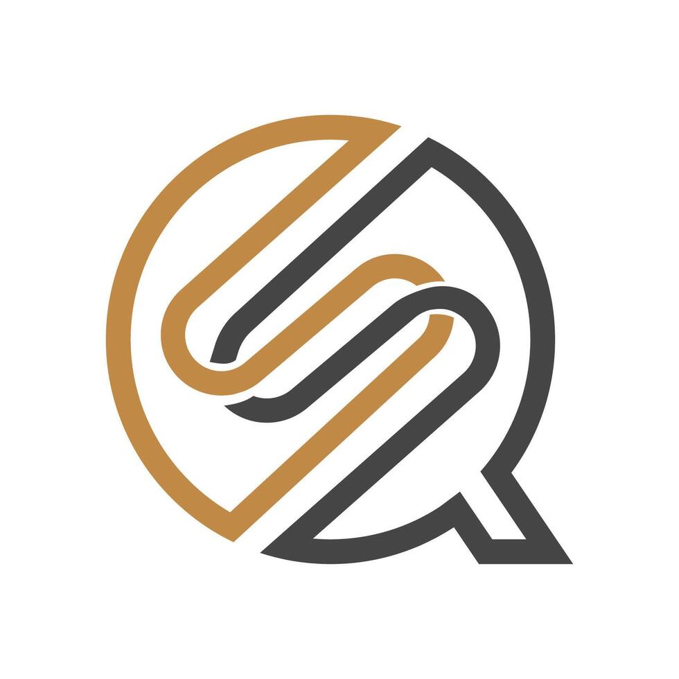 Initial qs letter logo with creative modern business typography vector template. Creative abstract letter sq logo design.