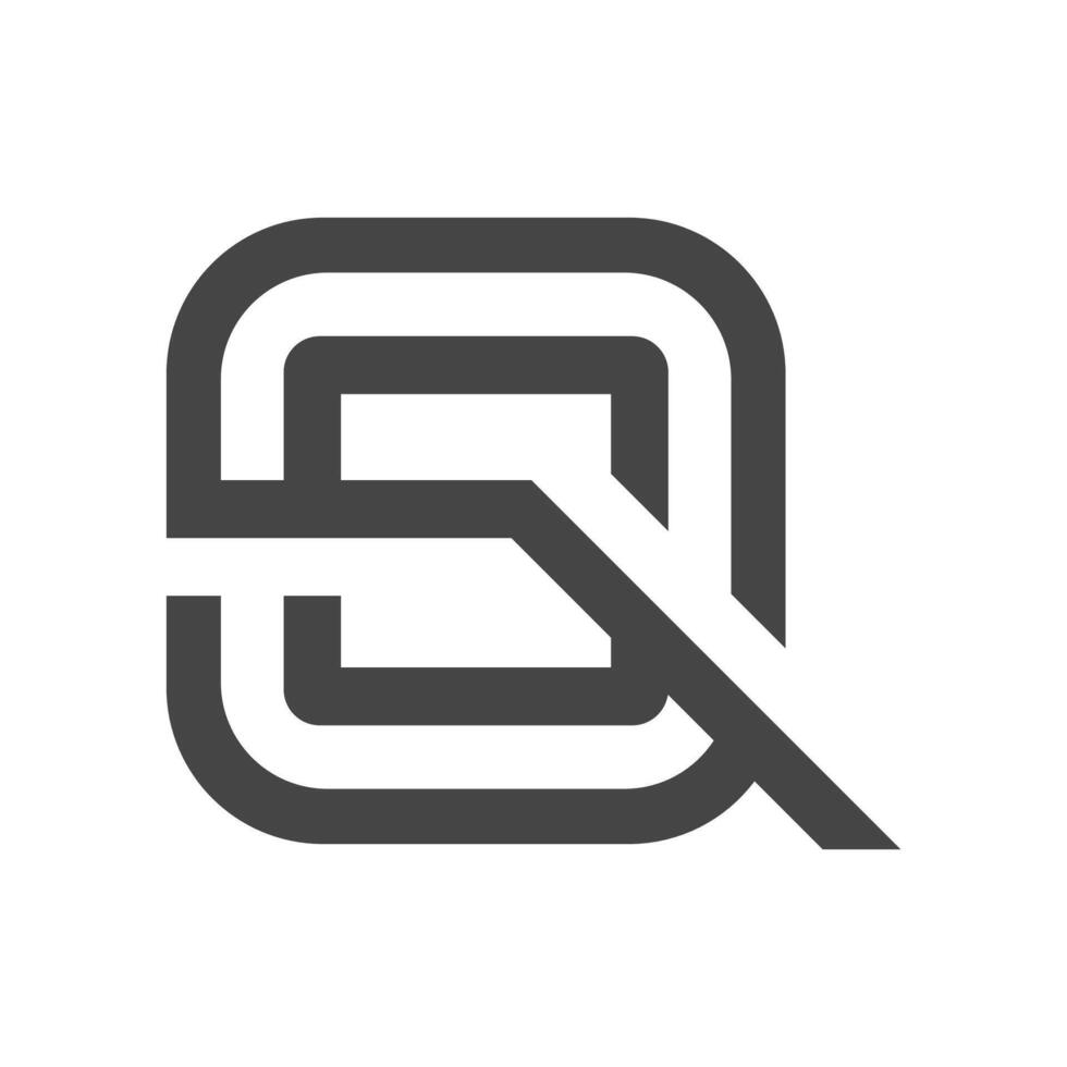 Initial qs letter logo with creative modern business typography vector template. Creative abstract letter sq logo design.