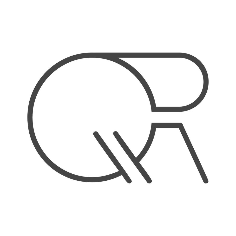 QR, RQ, Q and R Abstract initial monogram letter alphabet logo design vector