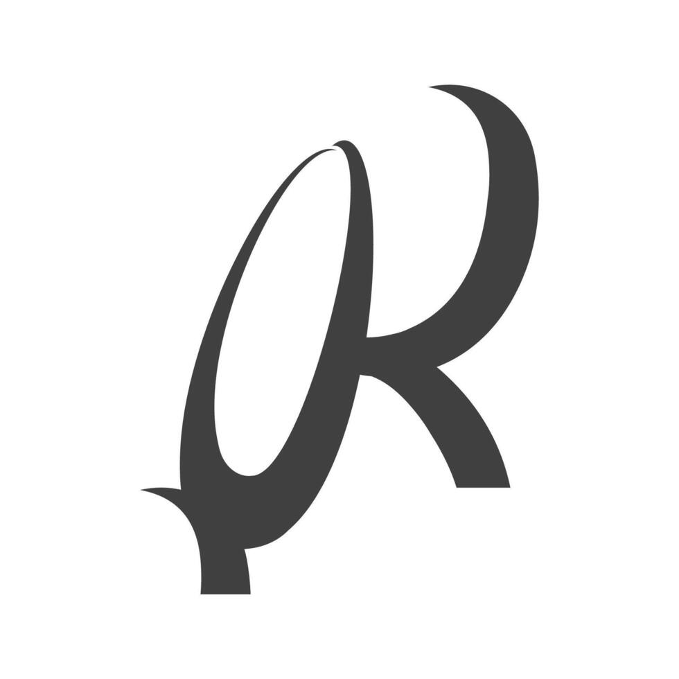 QR, RQ, Q and R Abstract initial monogram letter alphabet logo design vector