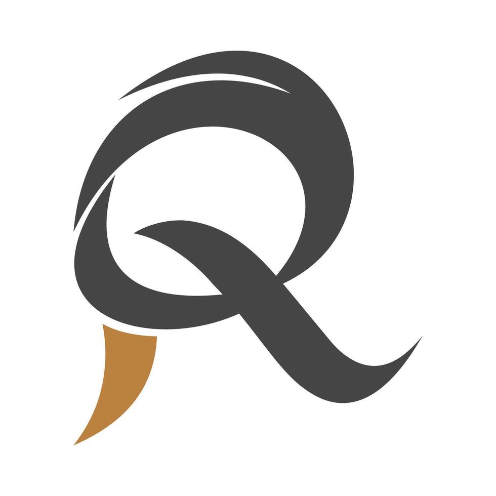 QR, RQ, Q and R Abstract initial monogram letter alphabet logo design vector