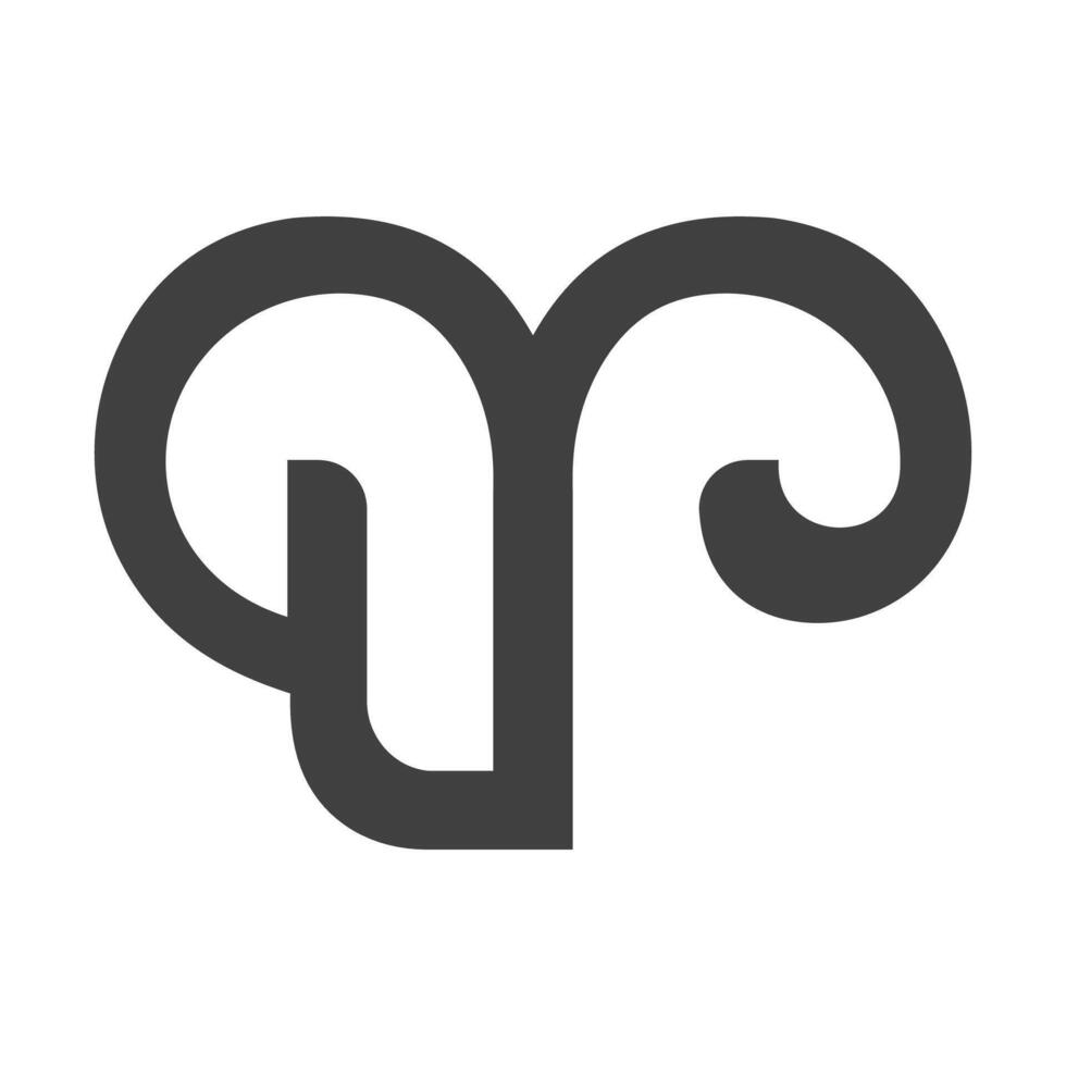 qr, rq, q y r resumen inicial monograma letra alfabeto logo diseño vector